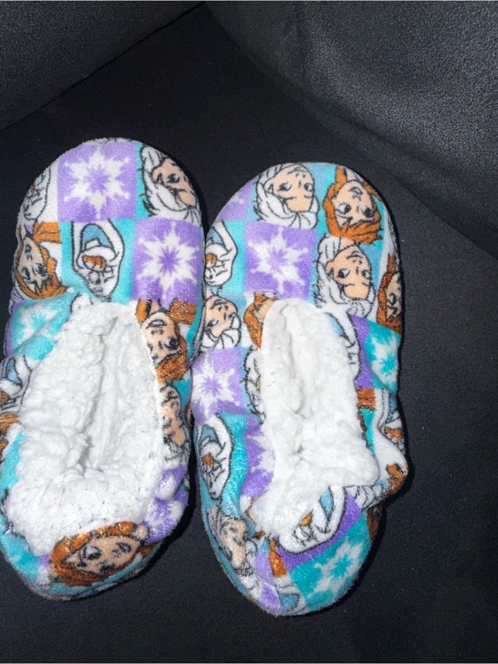 Disney Frozen Cozy Slip-On Slippers - Purple & Teal